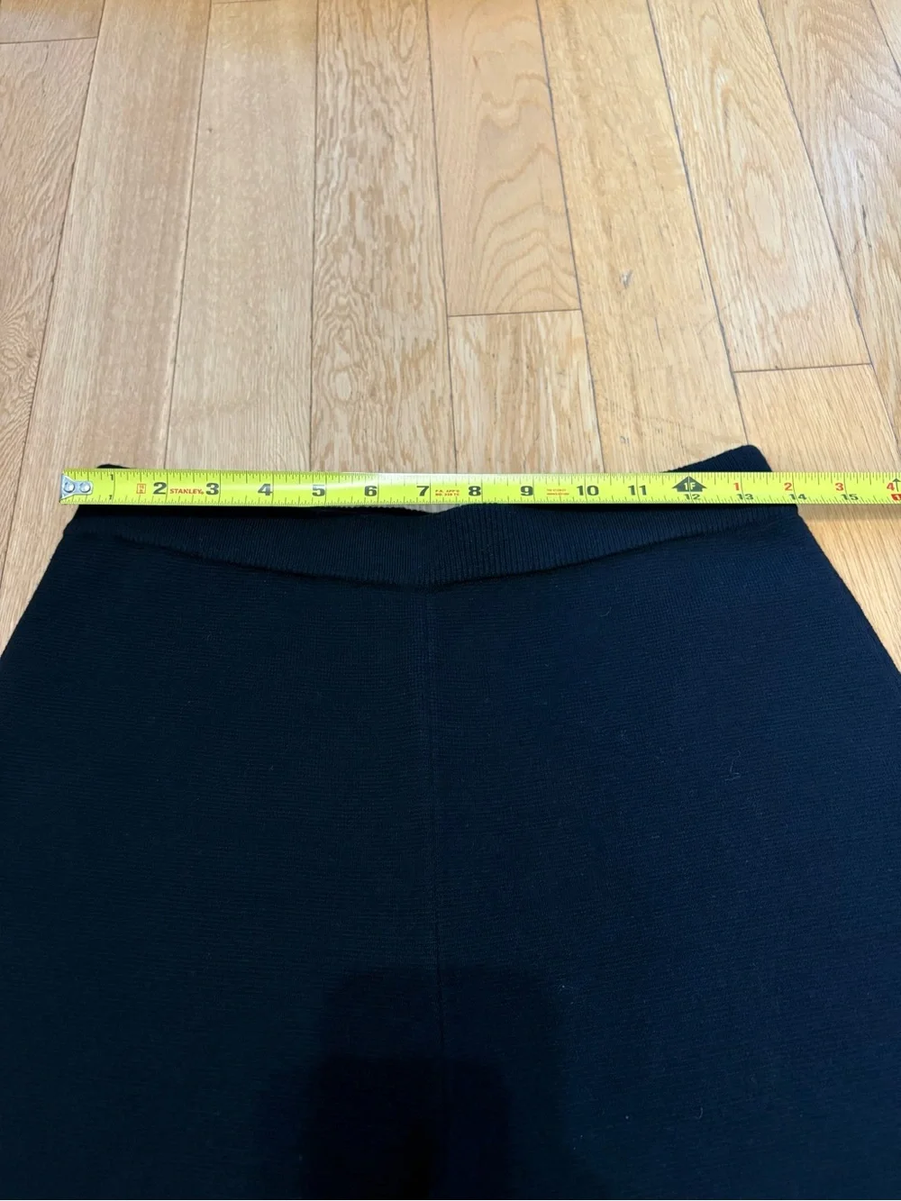 J.Crew Wide Leg Sweater Pants Black S BA401 Cropped High Rise Knit Pull On Cozy